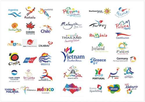 Logo và slogan của ngành du lịch Việt Nam nổi bật giữa rừng logo và slogan của các nước khác