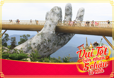 Tour Tết Giáp Thìn 2024 - Đà Nẵng - Bà Nà Hills - Bàn Tay Vàng 3 ngày từ Hà Nội