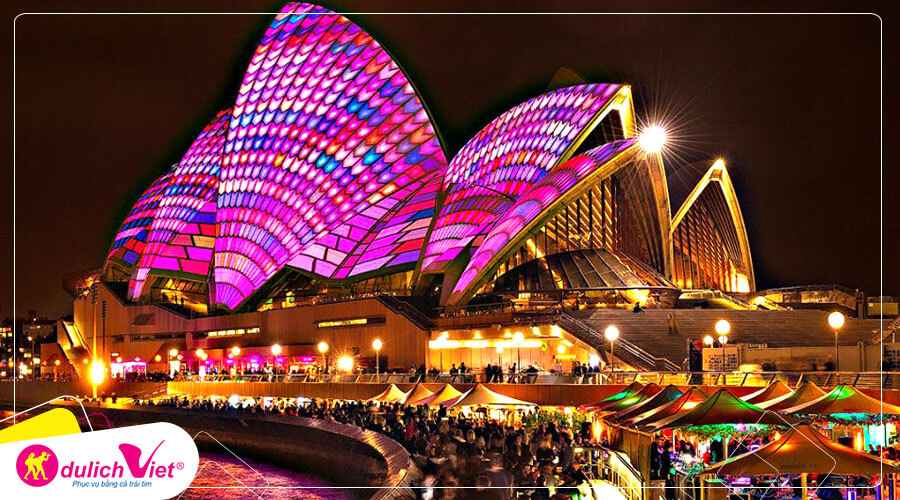 Du lịch Úc mùa Thu - Sydney - Melbourne - Lễ hội ánh sáng vivid Sydney từ Sài Gòn 2025