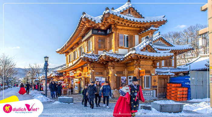 Du lịch mùa Đông Tour Hàn Quốc Seoul - Everland - Trượt Tuyết Elysian từ Sài Gòn 2022