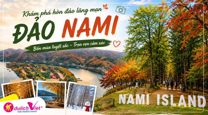 Đảo Nami – hòn đảo mang vẻ đẹp bình yên nhờ phong cảnh thiên nhiên hữu tình, thơ mộng