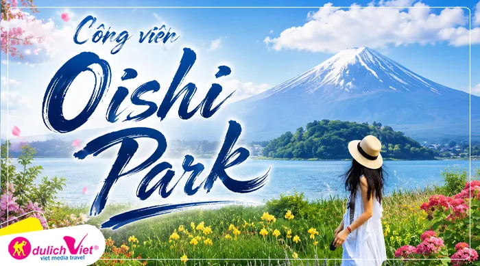 Công viên Oishi Park chiêm ngưỡng vườn hoa hồng và oải hương khoe sắc bên hồ Kawaguchi