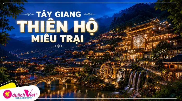 Tây Giang Thiên Hộ Miêu Trại -  một trong những làng của người Miêu lớn nhất Trung Quốc.