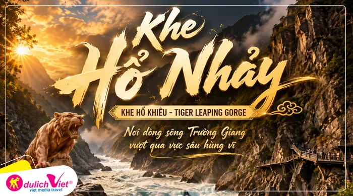 Khe Hổ Nhảy (Khe Hổ Khiêu - Tiger Leaping Gorge) - thẳng cảnh thiên nhiên kỳ thú này là một hẻm núi sâu