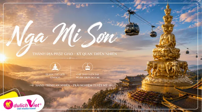 Nga Mi Sơn (bao gồm cáp treo và xe điện công cộng)– một trong Tứ đại Phật giáo danh sơn