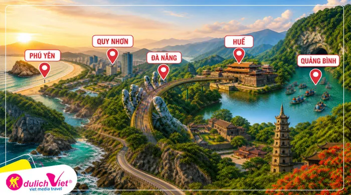 TOUR PHÚ YÊN - QUY NHƠN - ĐÀ NẴNG - HUẾ - QUẢNG BÌNH 8N7Đ | Tour Xuyên Việt