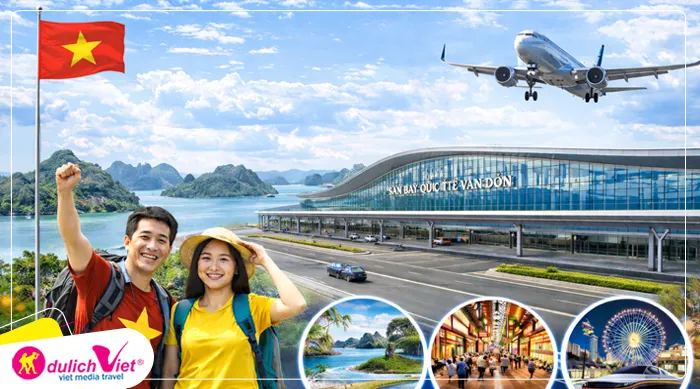 sân bay Vân Đồn, Hướng Dẫn Viên đón đoàn, tiếp tục di chuyển đến Hạ Long.