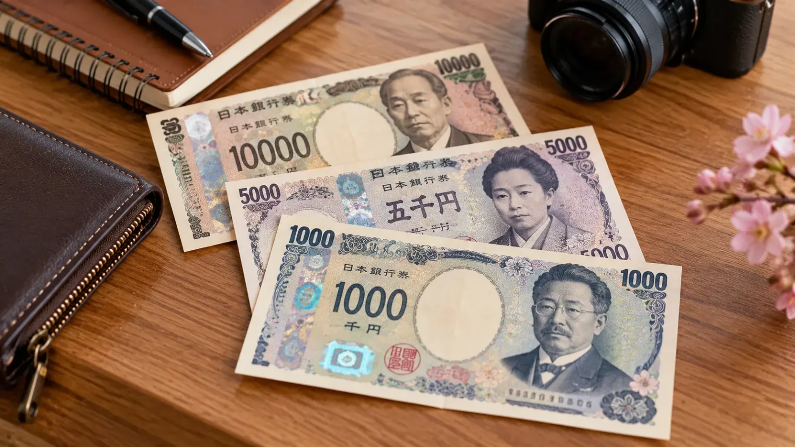 Ba mẫu tiền giấy Yên Nhật 1000 5000 và 10000 Yên phát hành năm 2024