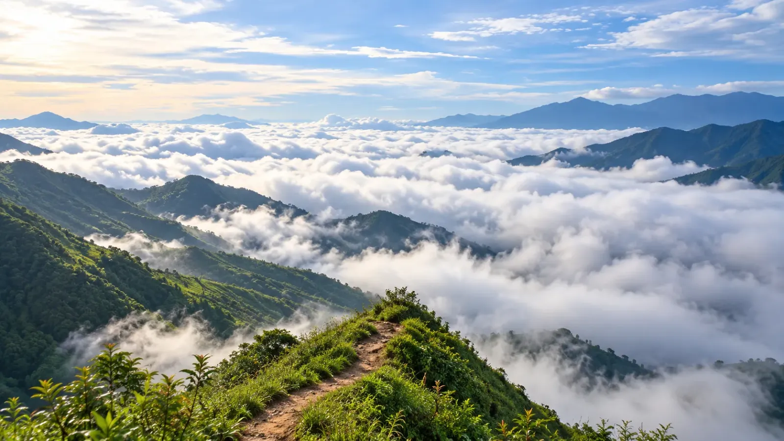 Biển mây và núi cao tại khu vực cao nguyên Sìn Hồ Lai Châu