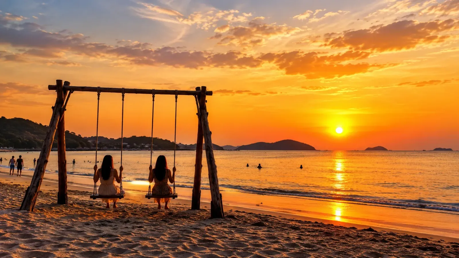 Hoàng hôn trên bãi biển Mũi Nai, Hà Tiên