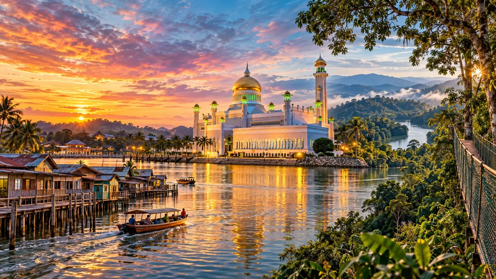 Các điểm tham quan tiêu biểu trong chuyến du lịch Brunei tự túc