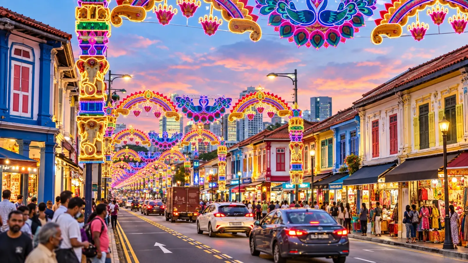 Các khu văn hóa Chinatown Little India và Kampong Glam tại Singapore