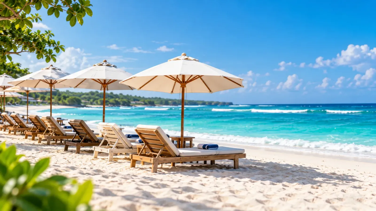 Cảnh quan biển đảo Bali với bờ biển và không gian nhiệt đới Indonesia