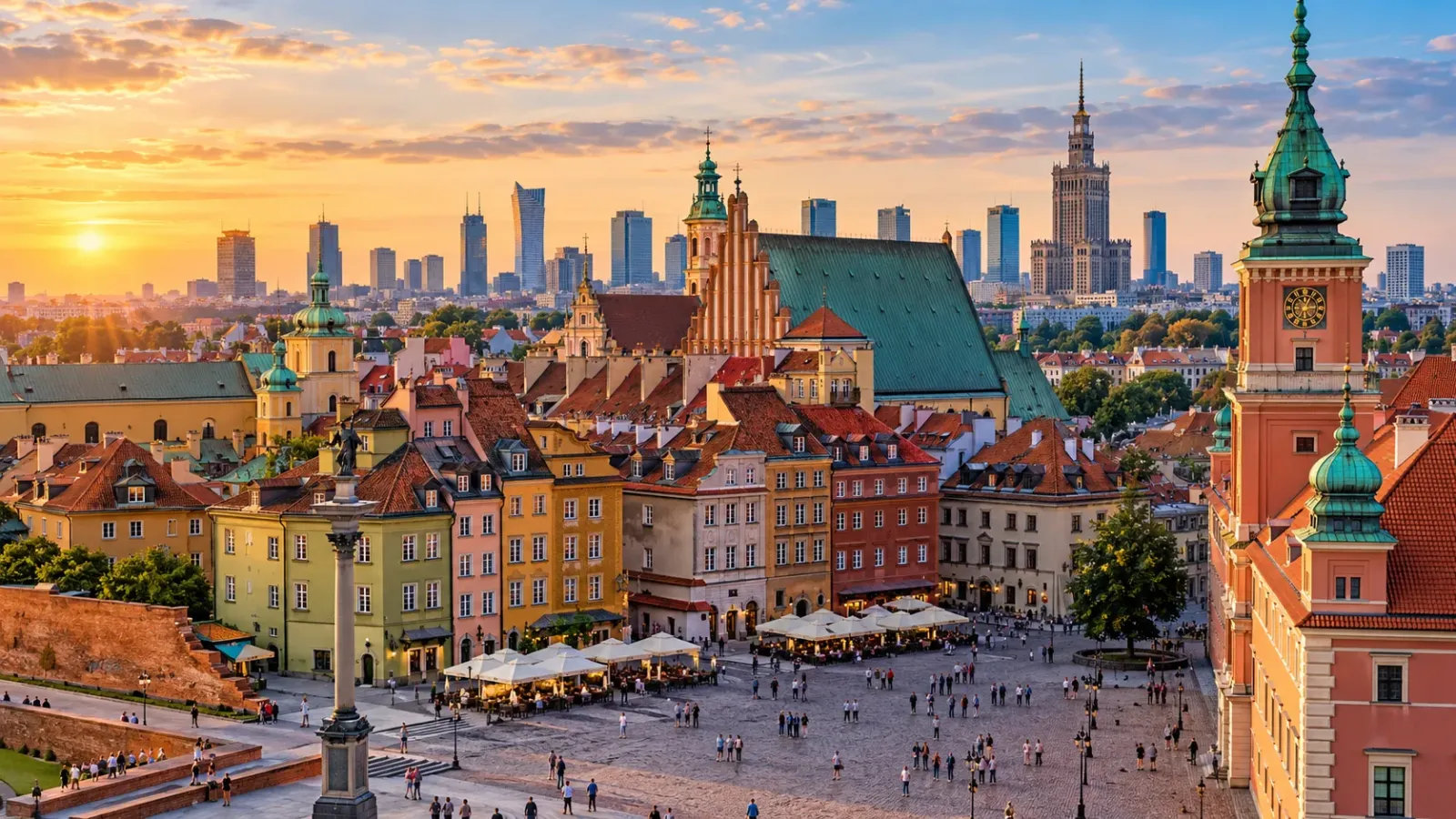 Cảnh quan đô thị và công trình kiến trúc tại Warsaw thủ đô Ba Lan