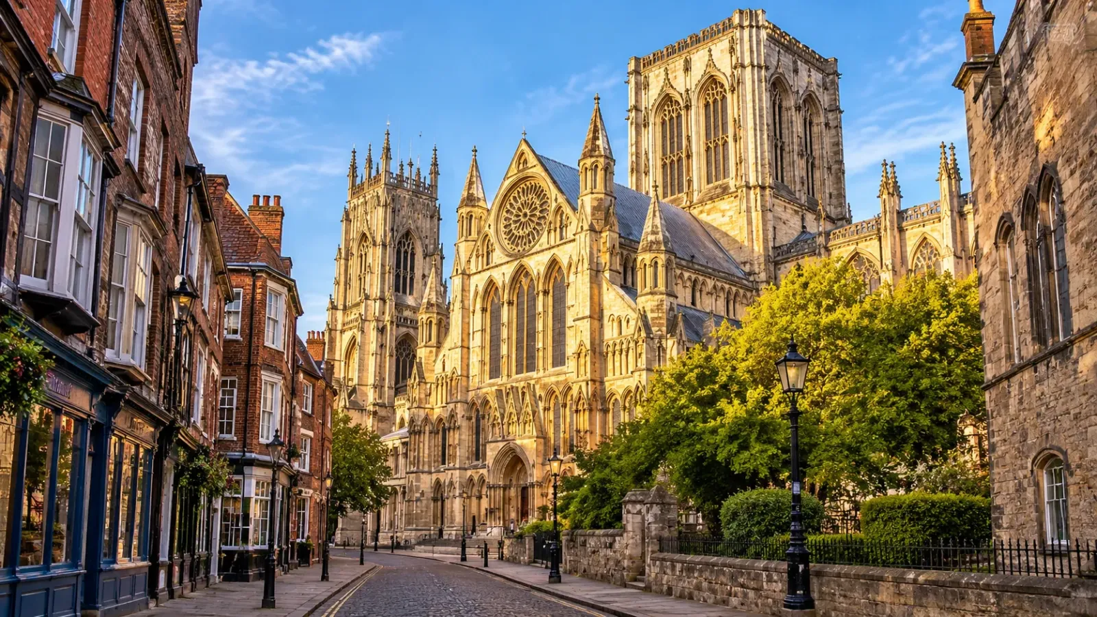 Cảnh quan kiến trúc thành phố cổ York với những công trình lịch sử tại miền bắc nước Anh