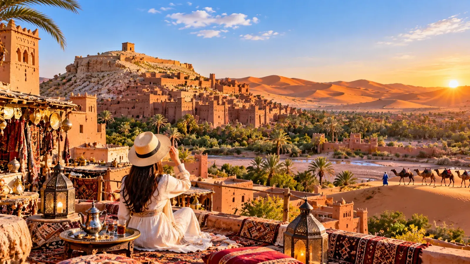 Cảnh quan Maroc trong hành trình tour qua các thành phố lịch sử và vùng sa mạc