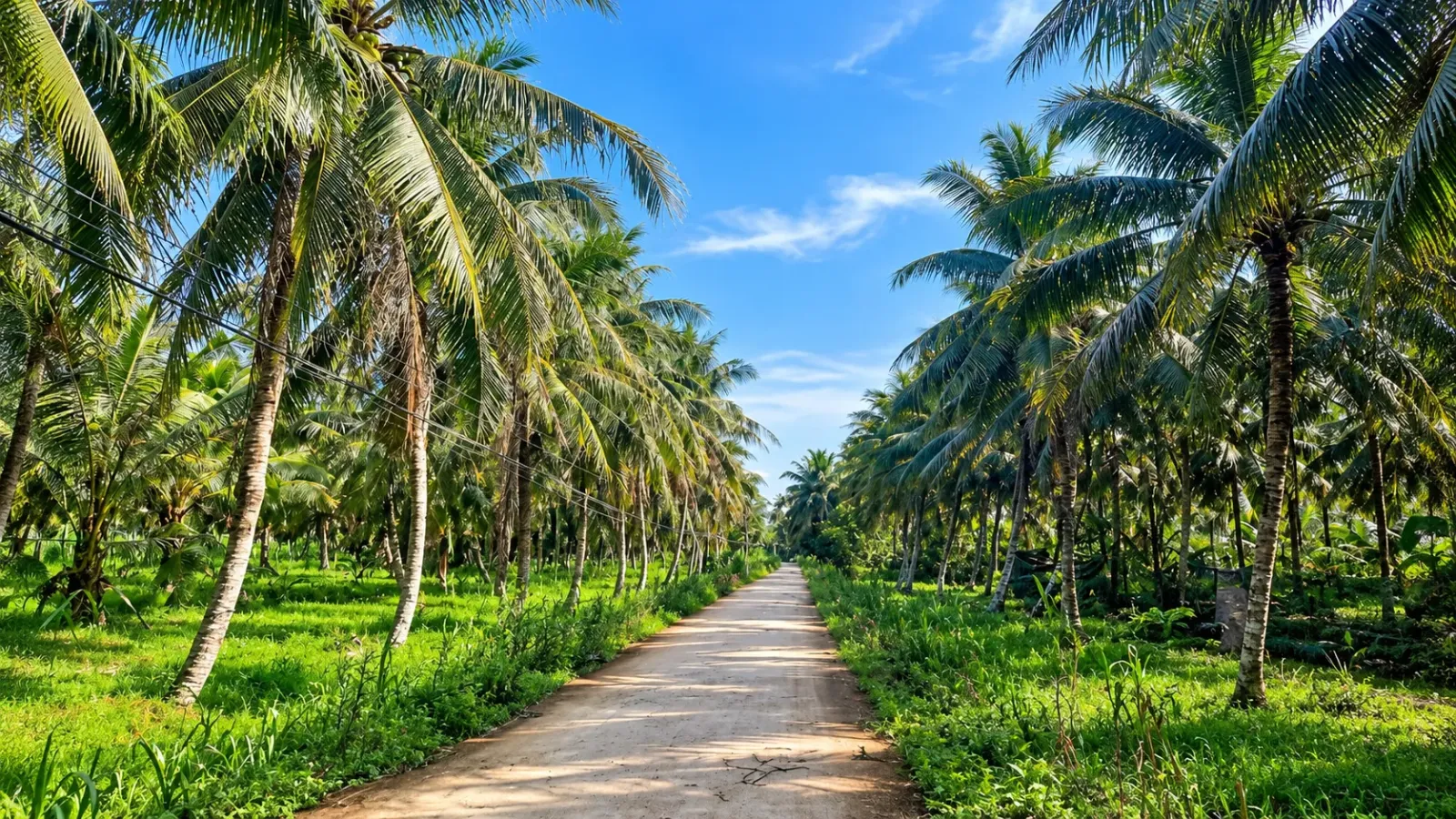 Cảnh quan sông Cổ Chiên và cây xanh tại khu vực Cồn Phú Đa
