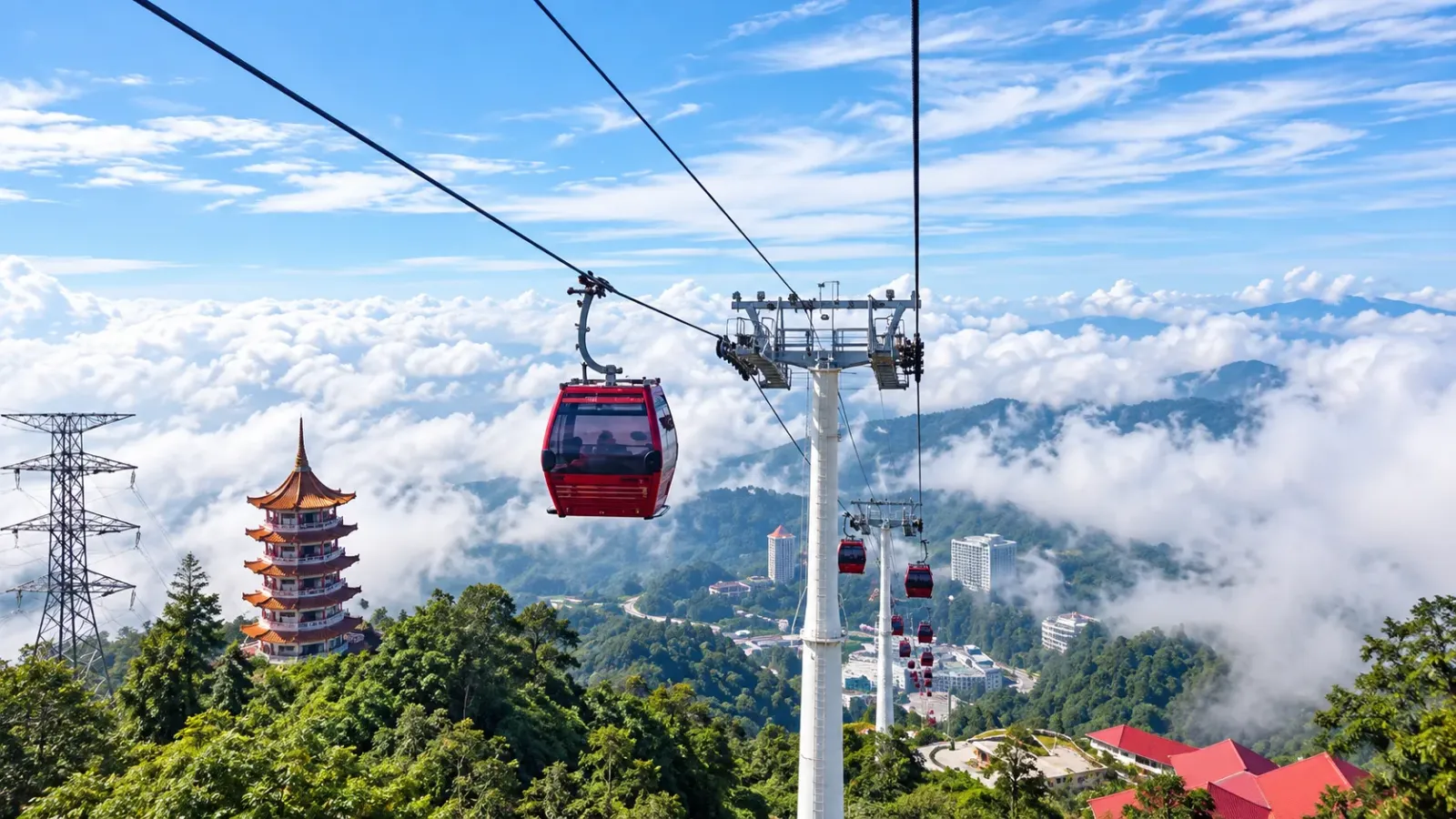 Cáp treo Awana SkyWay lên cao nguyên Genting Malaysia