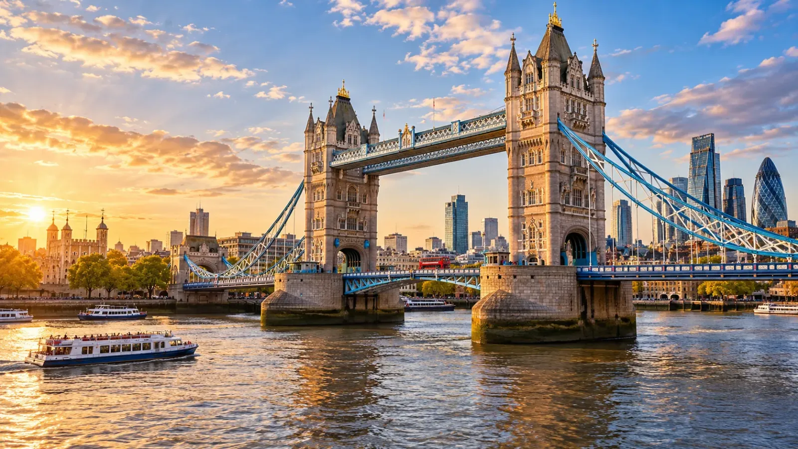 Cầu Tháp London bên sông Thames tại Vương quốc Anh