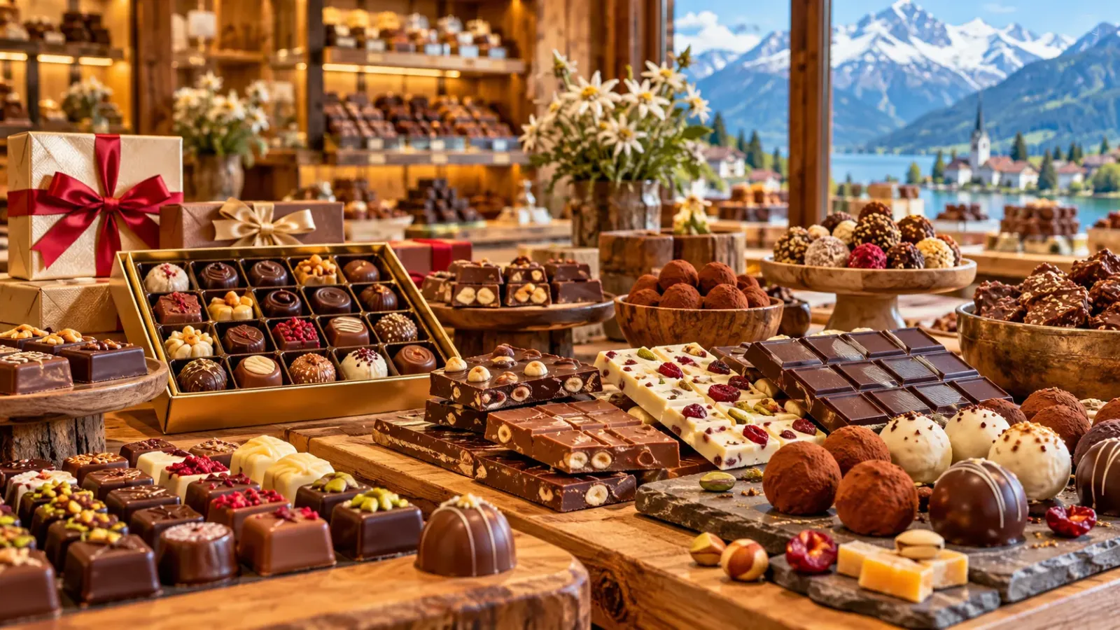 Chocolate Thụy Sĩ với nhiều loại và hương vị khác nhau