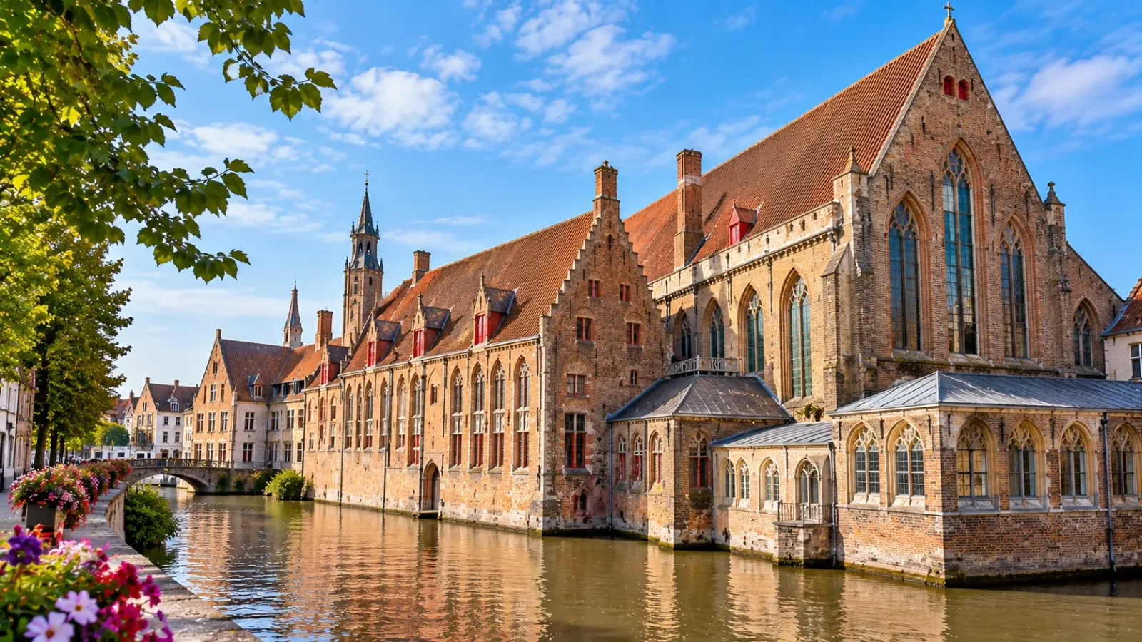 Công trình Sint-Janshospitaal lịch sử tại thành phố Bruges, Bỉ