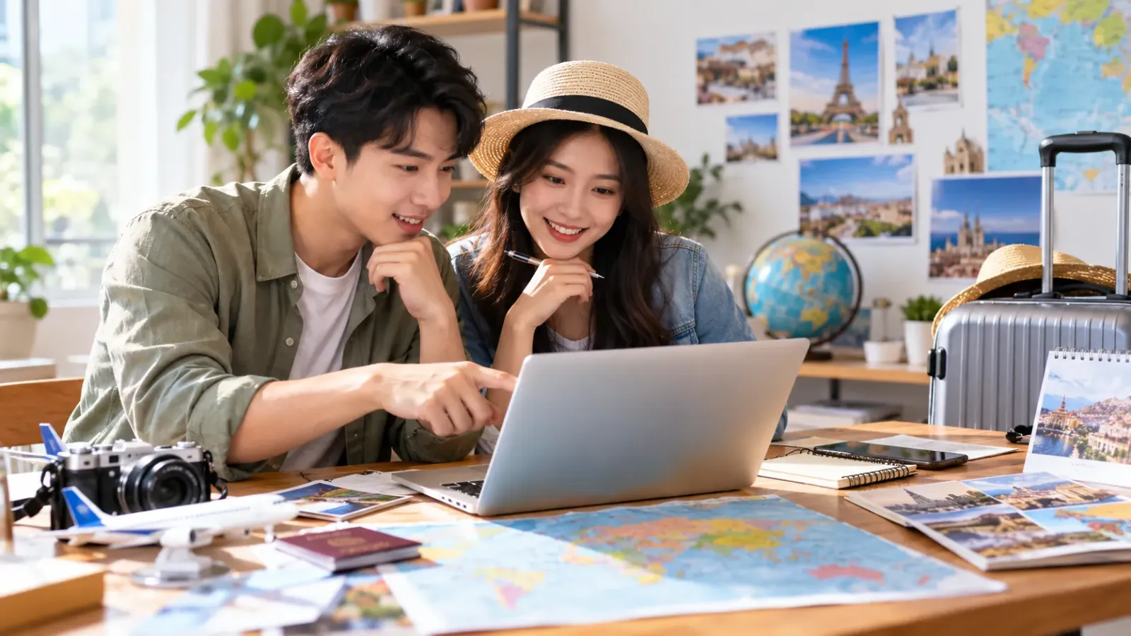Du khách kiểm tra lịch trình và thông tin trước khi đặt tour nước ngoài dịp lễ