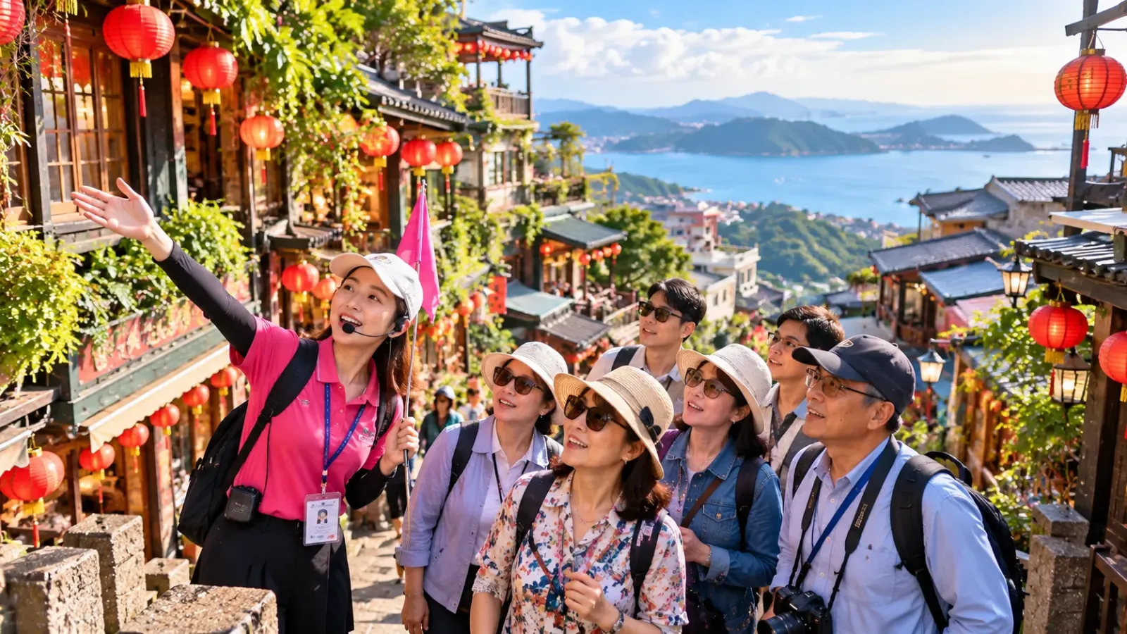 Hình ảnh khách tham gia tour Đài Loan trong bài cảm nhận Du Lịch Việt