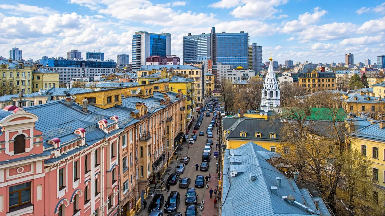Hình ảnh không gian tham quan và kiến trúc phố cổ Arbat tại Moscow