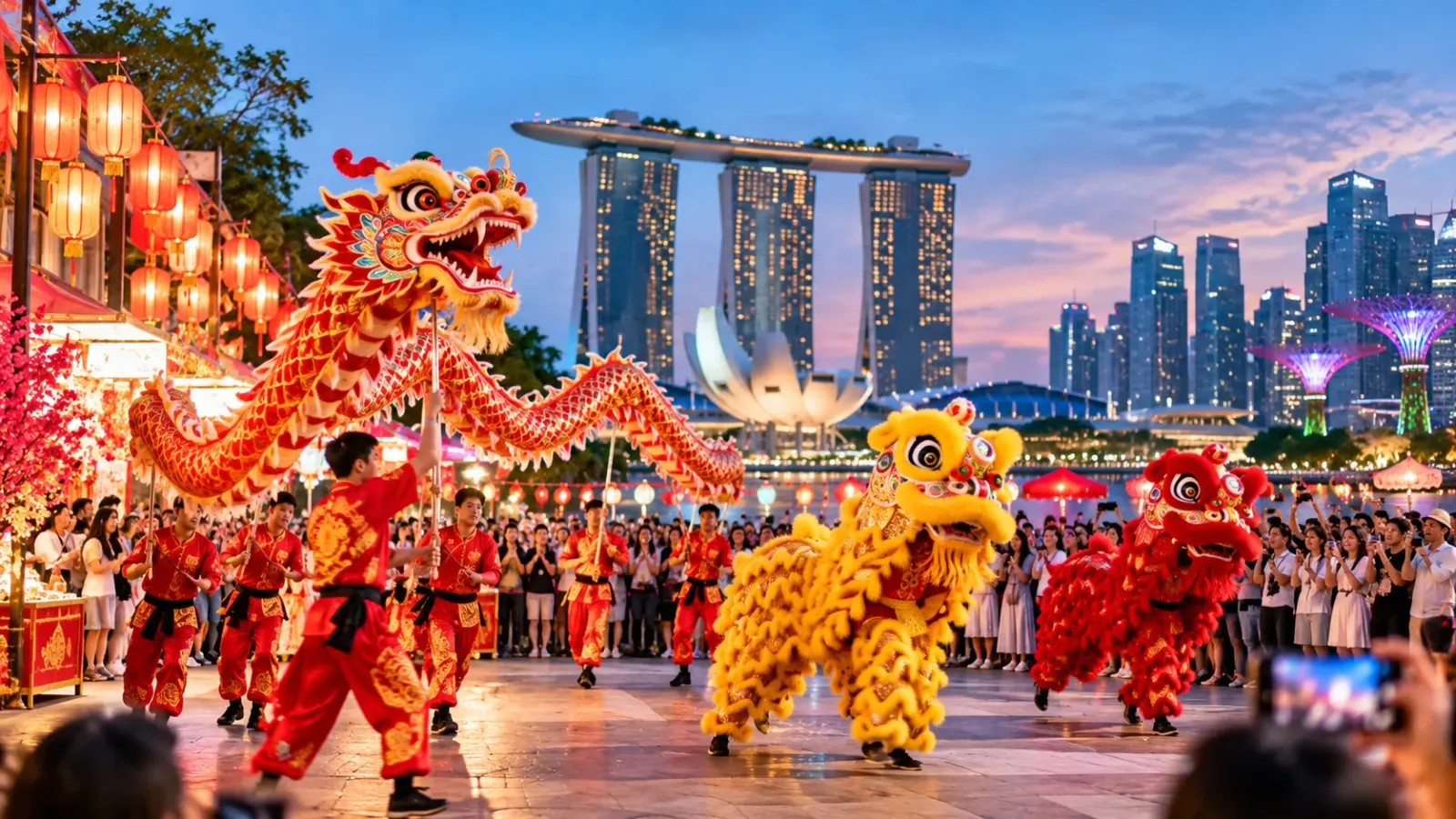 Hình ảnh minh họa không gian lễ hội văn hóa khi du lịch Singapore