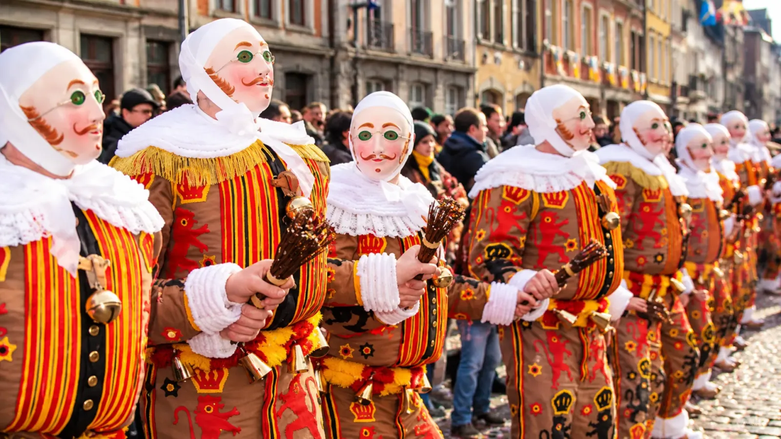 Hình ảnh minh họa lễ hội hóa trang Carnaval de Binche tại Bỉ