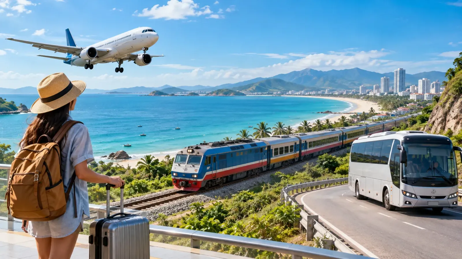 Hình ảnh minh họa lựa chọn phương tiện di chuyển trong chuyến du lịch Nha Trang