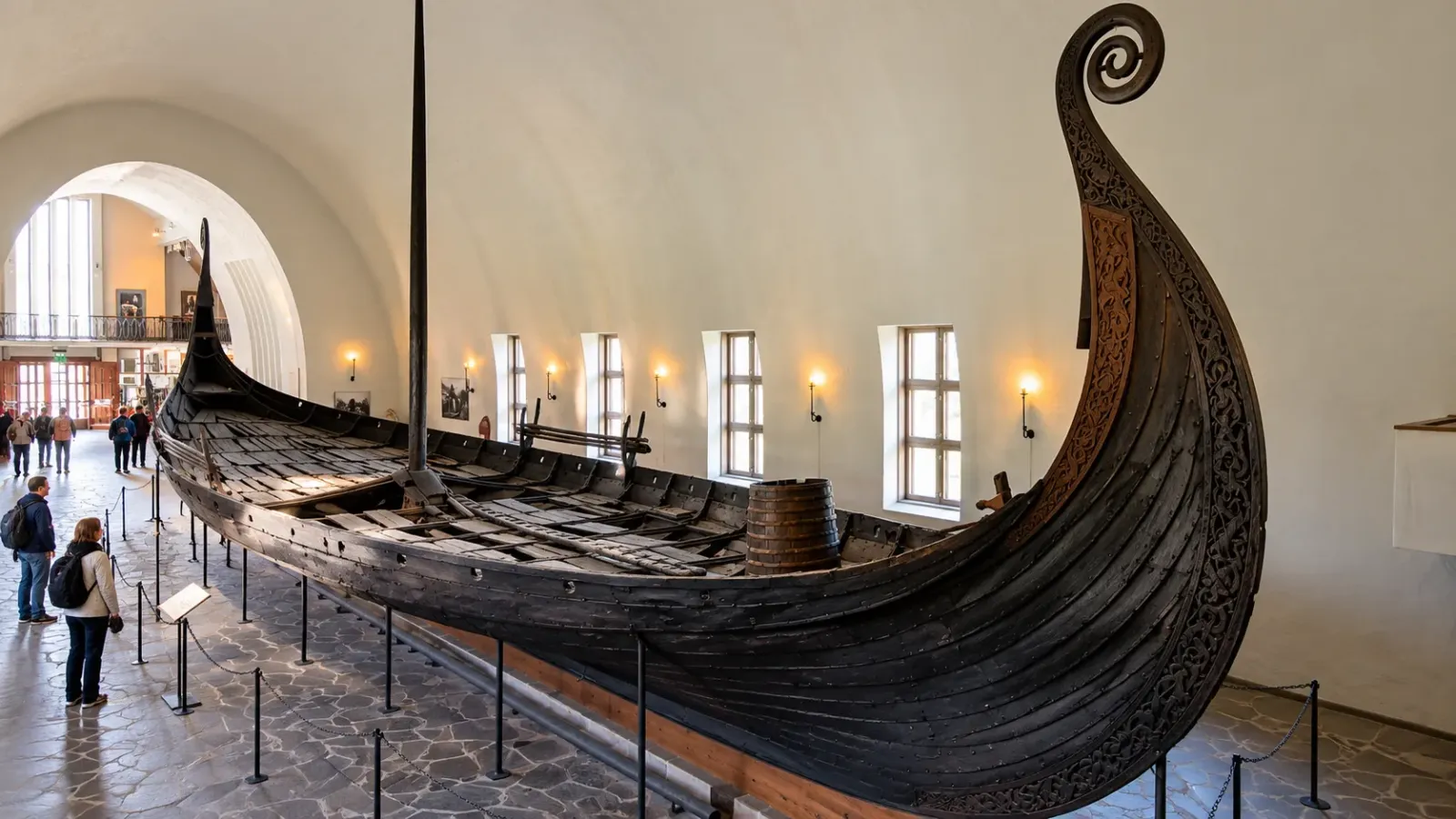 Hình ảnh tư liệu tàu Viking trưng bày trong Bảo tàng Tàu Viking cũ tại Oslo
