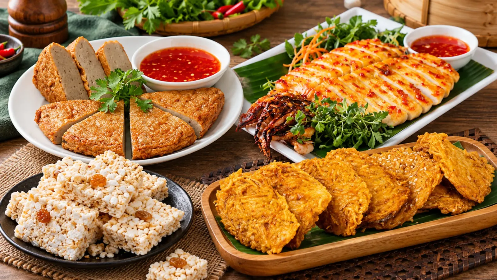 Hình minh họa các món đặc sản Phan Thiết được gợi ý mua làm quà