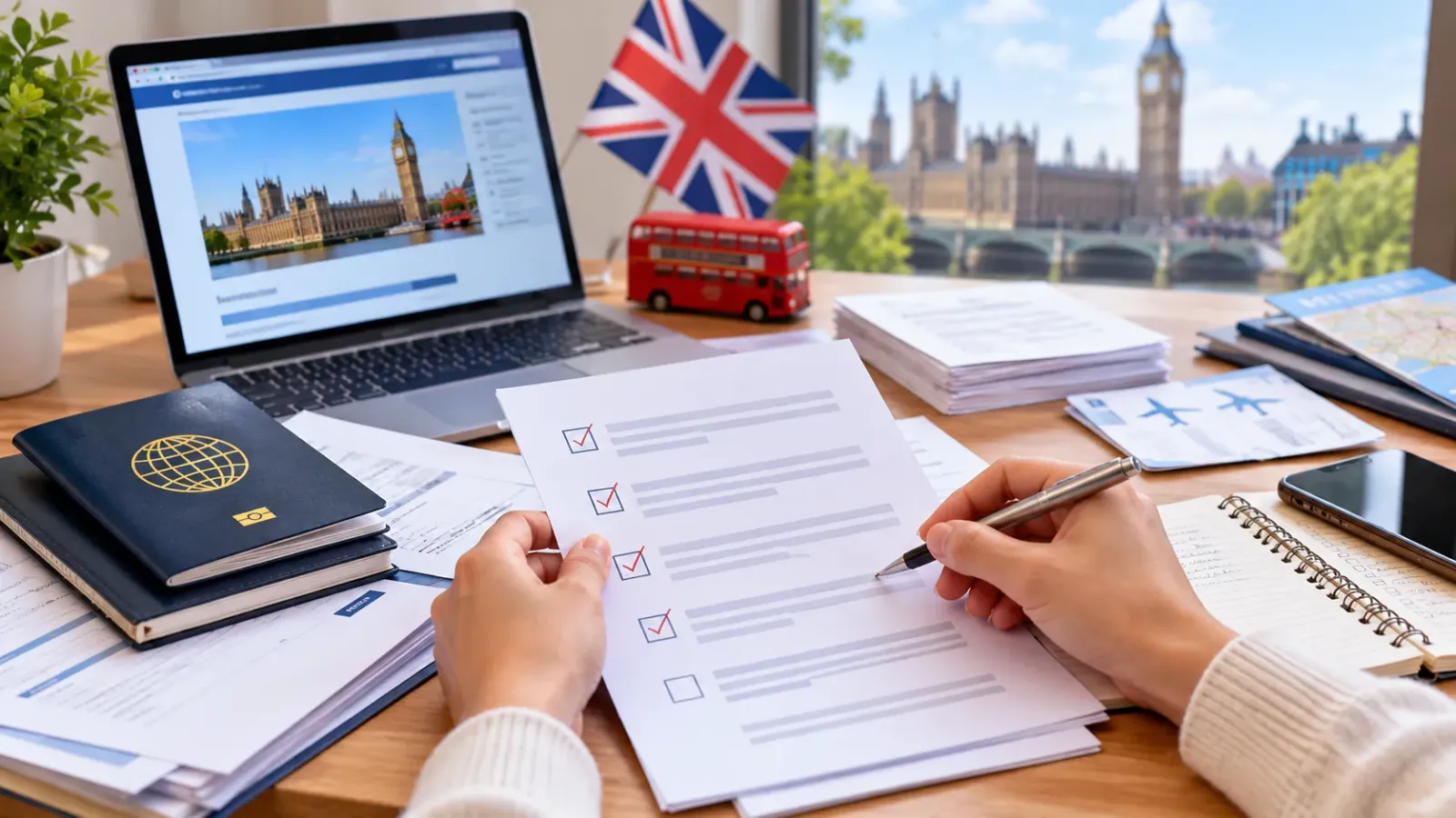 Hình minh họa những lưu ý khi chuẩn bị hồ sơ xin visa du lịch Anh