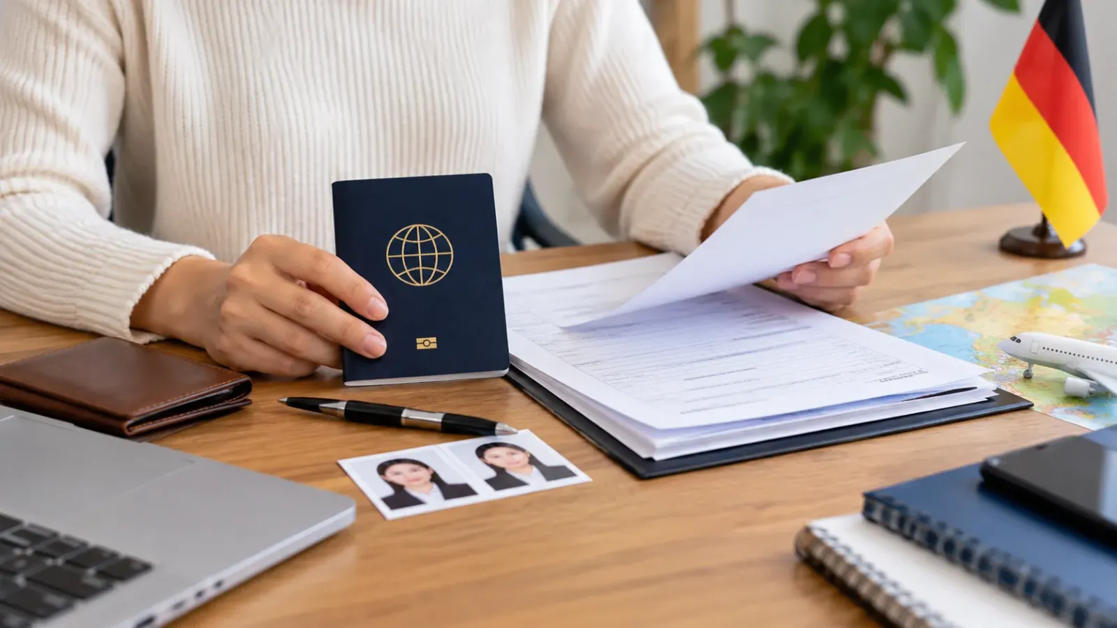 Hình minh họa về việc chuẩn bị hồ sơ xin visa du lịch Đức.