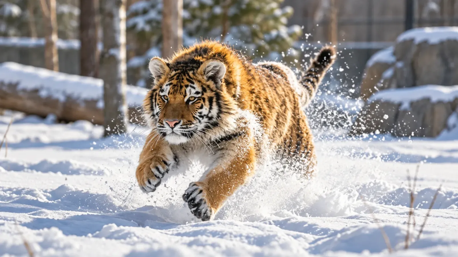 Hổ Siberia được quan sát trong khu vực nuôi dưỡng có không gian tự nhiên tại Hổ Lâm Viên Cáp Nhĩ Tân