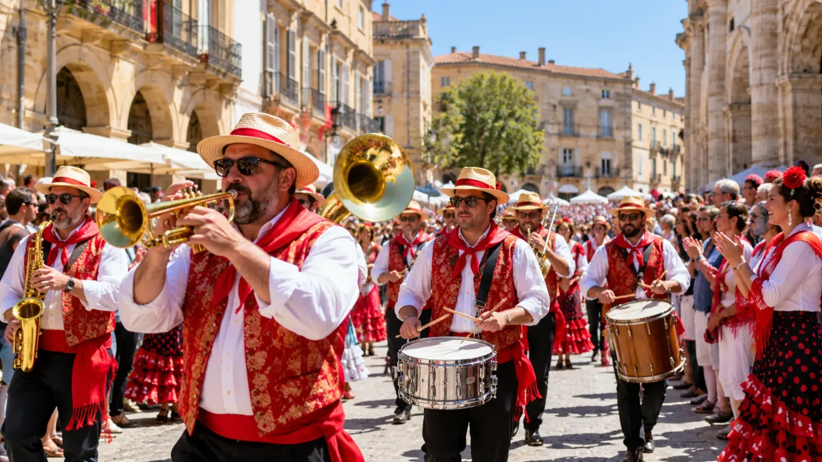 Hoạt động diễu hành và âm nhạc đường phố trong dịp Feria de Pâques tại Arles