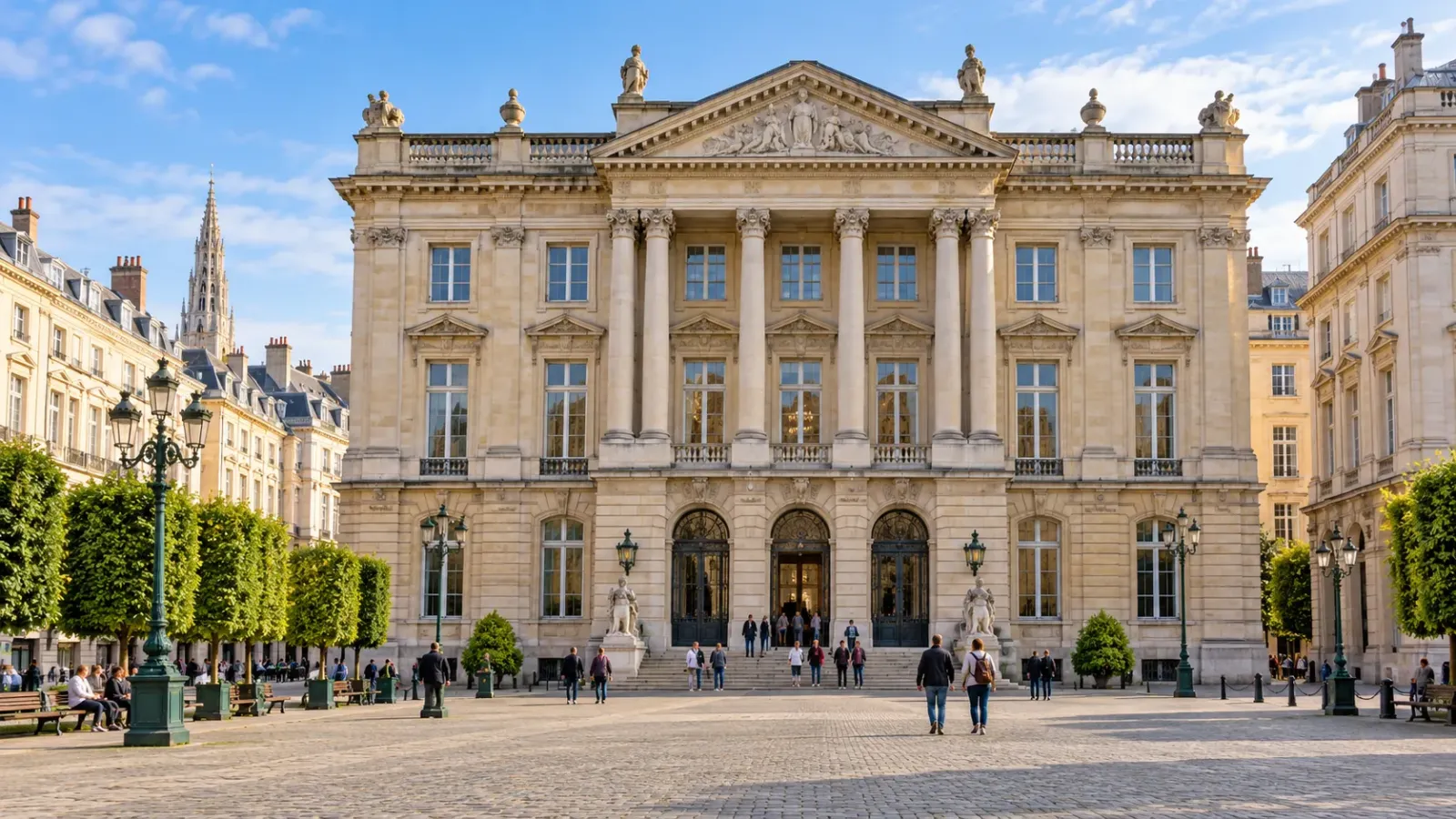 Không gian kiến trúc Bảo tàng Magritte tại khu Place Royale ở Brussels, Bỉ