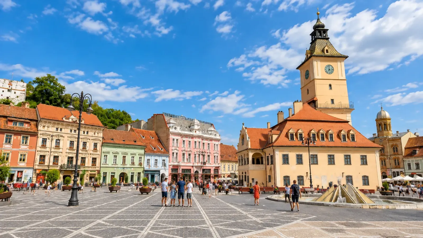 Không gian kiến trúc quanh Quảng trường Hội đồng tại Brasov, Romania