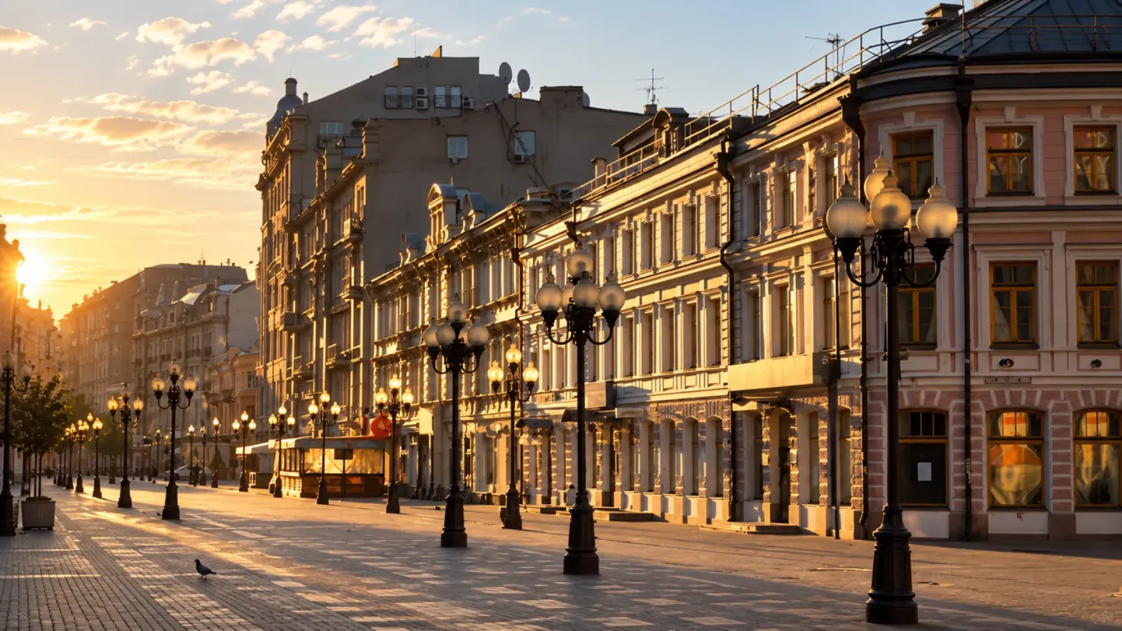 Không gian kiến trúc trong hành trình khám phá phố cổ Arbat