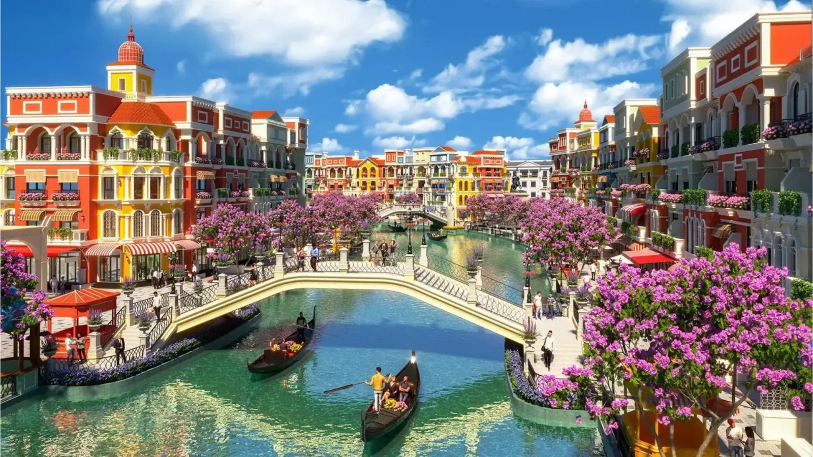 Không gian kiến trúc và khu phố vui chơi tại Grand World Phú Quốc