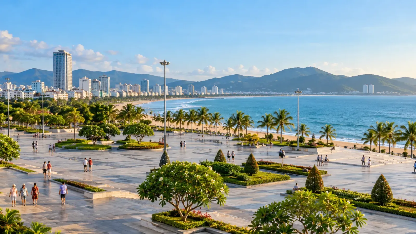 Không gian quảng trường tại khu vực trung tâm Quy Nhơn
