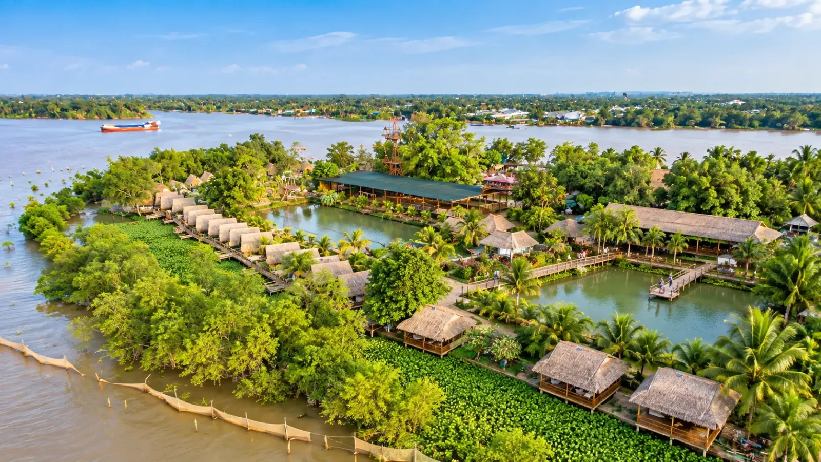 Không gian tham quan Cồn Phụng trong hành trình du lịch Bến Tre