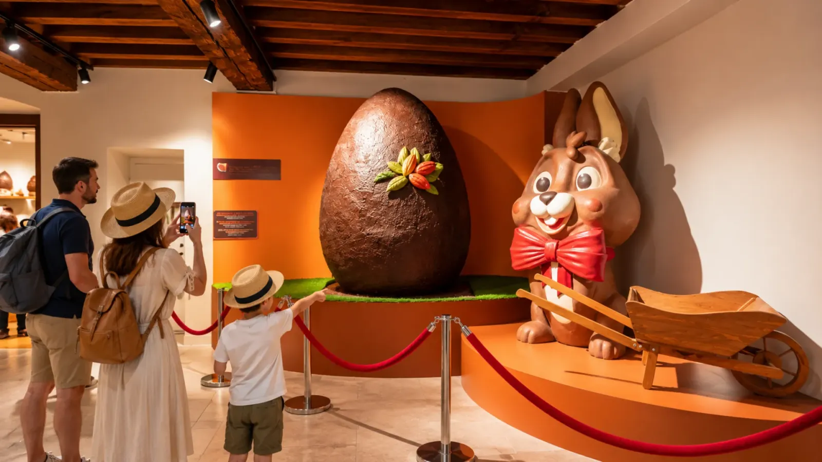 Không gian trưng bày về cacao và quy trình làm chocolate tại bảo tàng Choco-Story Brugge
