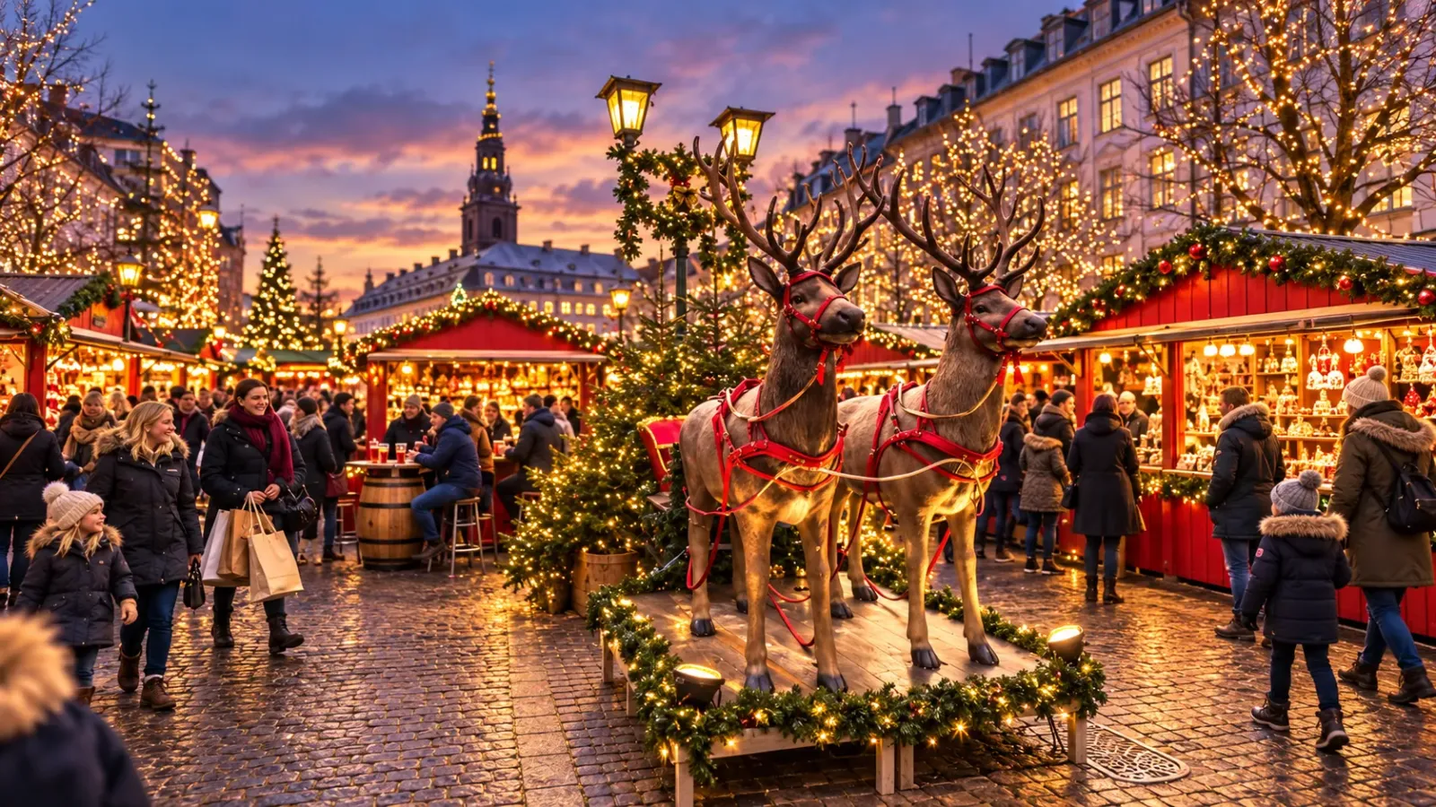 Không khí lễ hội Giáng sinh tại Copenhagen ở Đan Mạch