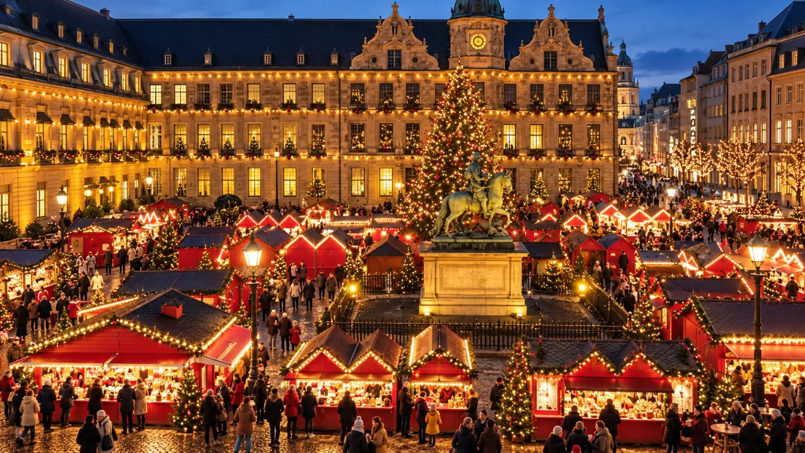 Khu chợ Giáng sinh WeihnachtsZauber tại quảng trường Gendarmenmarkt ở Berlin
