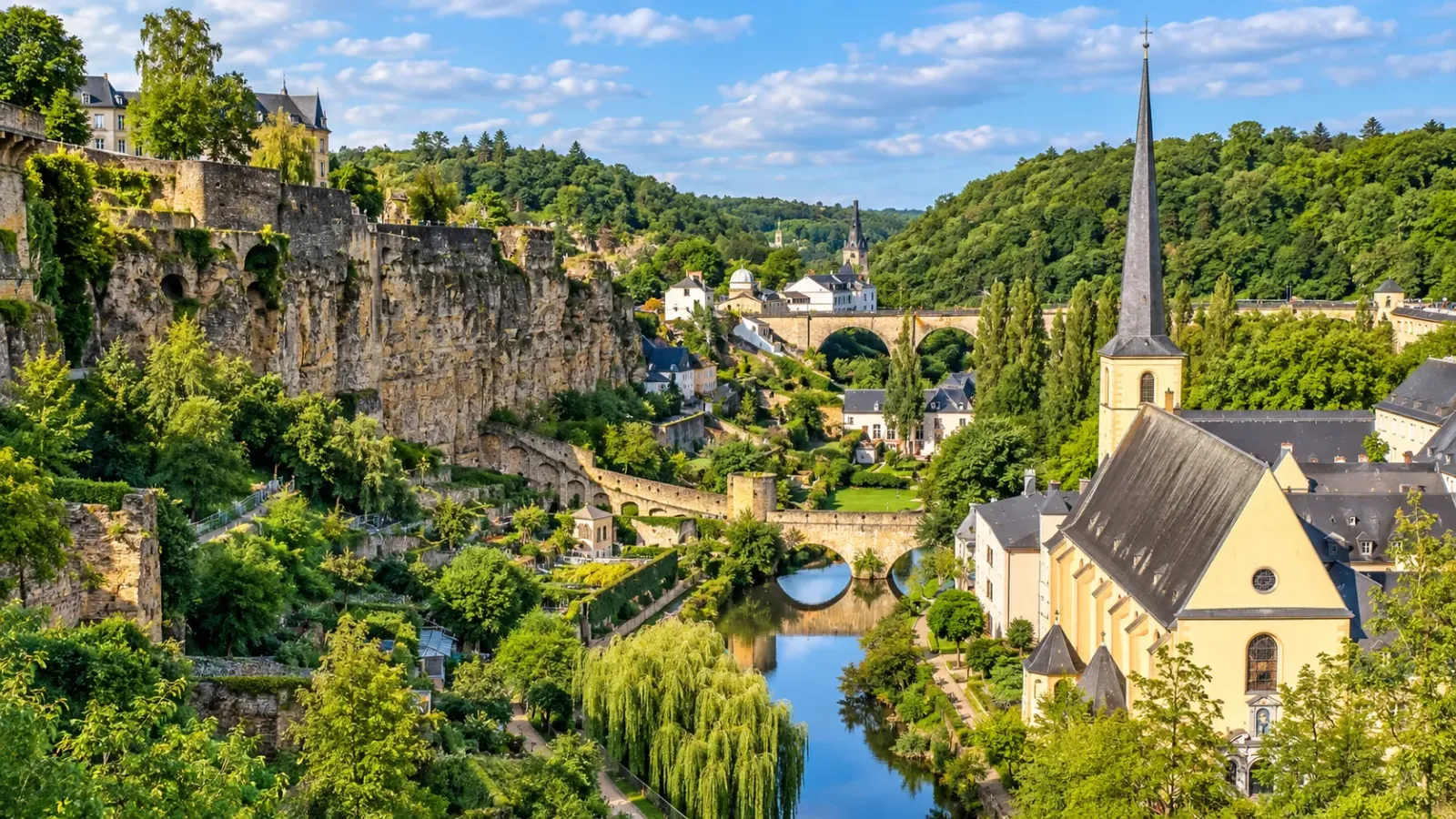 Khu phố cổ và thung lũng tại Luxembourg City