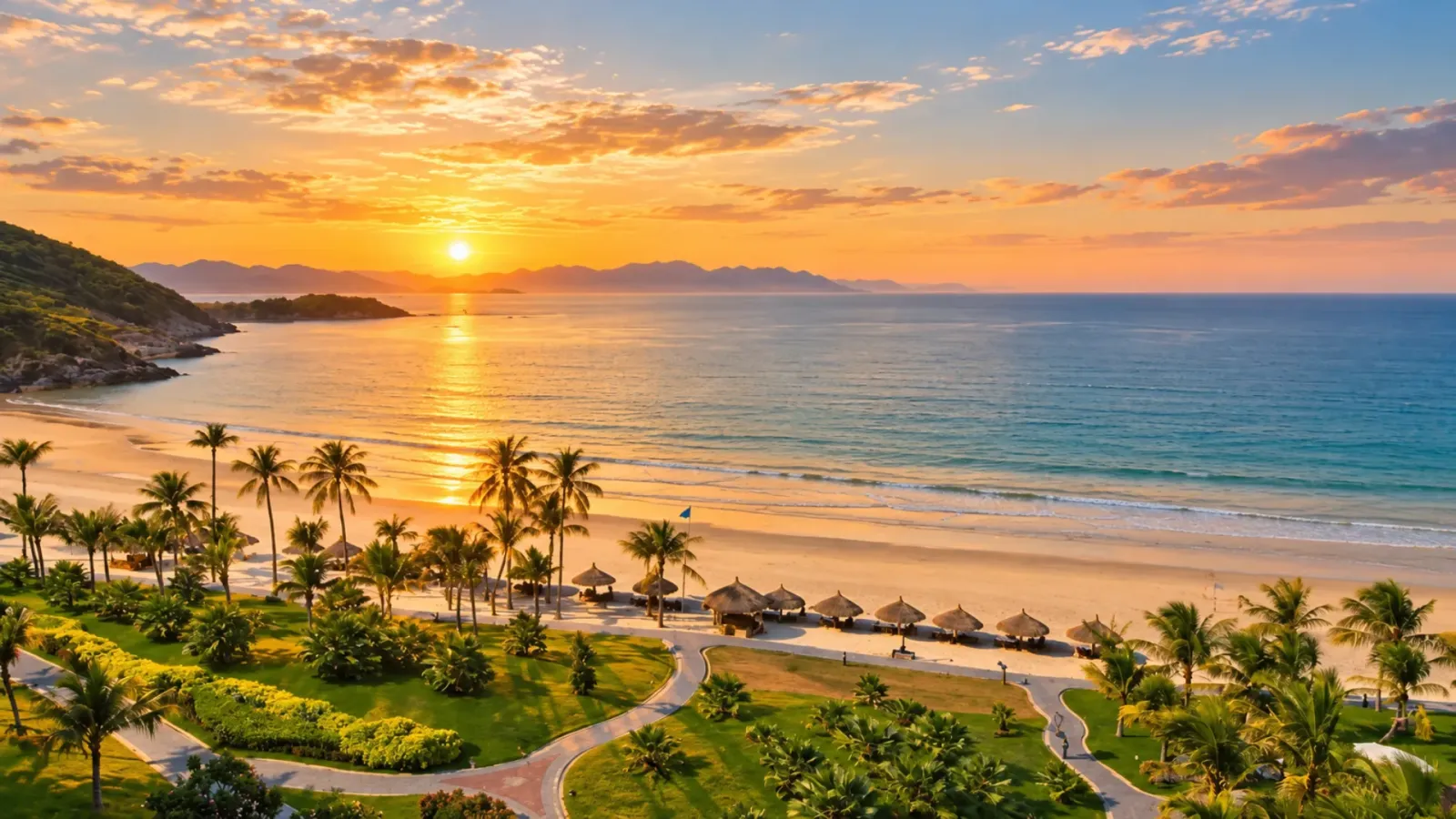 Khung cảnh Bãi Trũ trên đảo Hòn Tre tại vịnh Nha Trang
