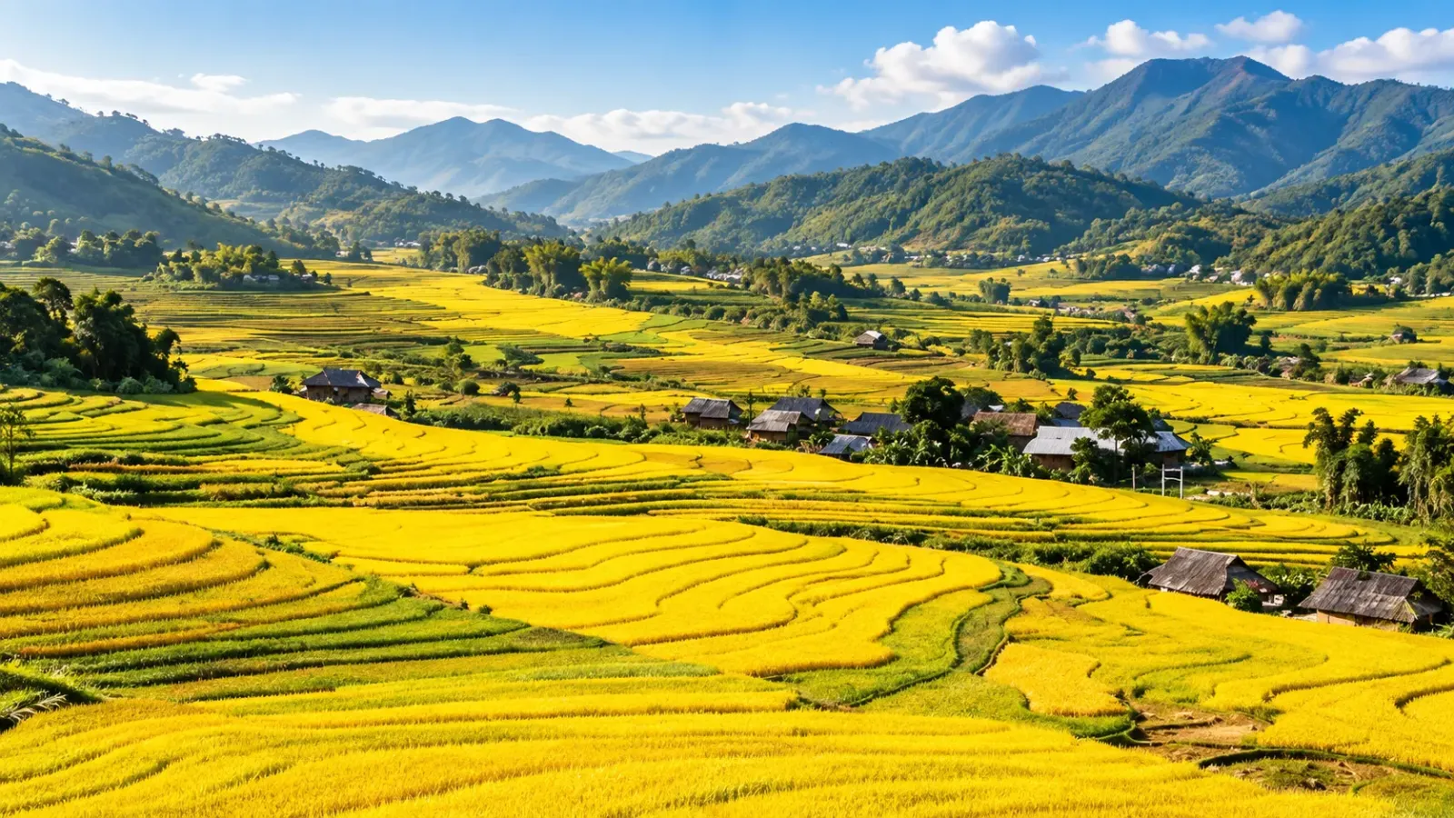 Khung cảnh Điện Biên vào thu