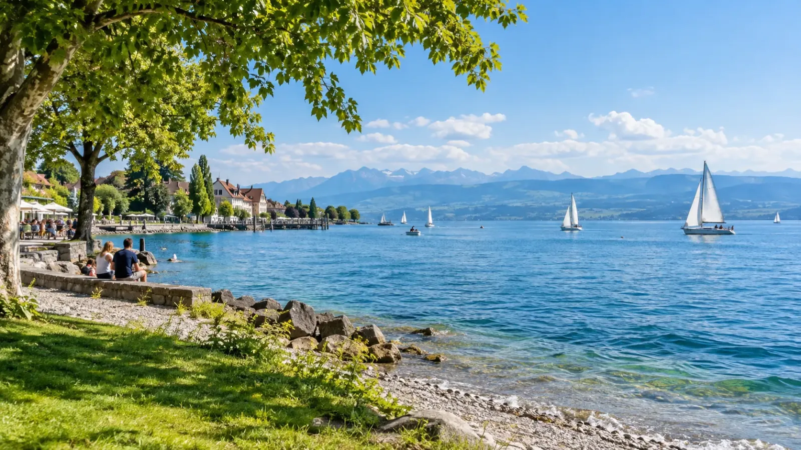 Khung cảnh hồ Bodensee vào mùa hè tại miền Nam nước Đức